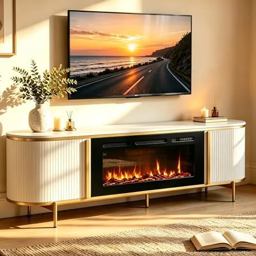 70 fluted fireplace tv stand modern entertainment center for tvs up to 80 farmhouse white tv console for living room white tv stand and black fireplace